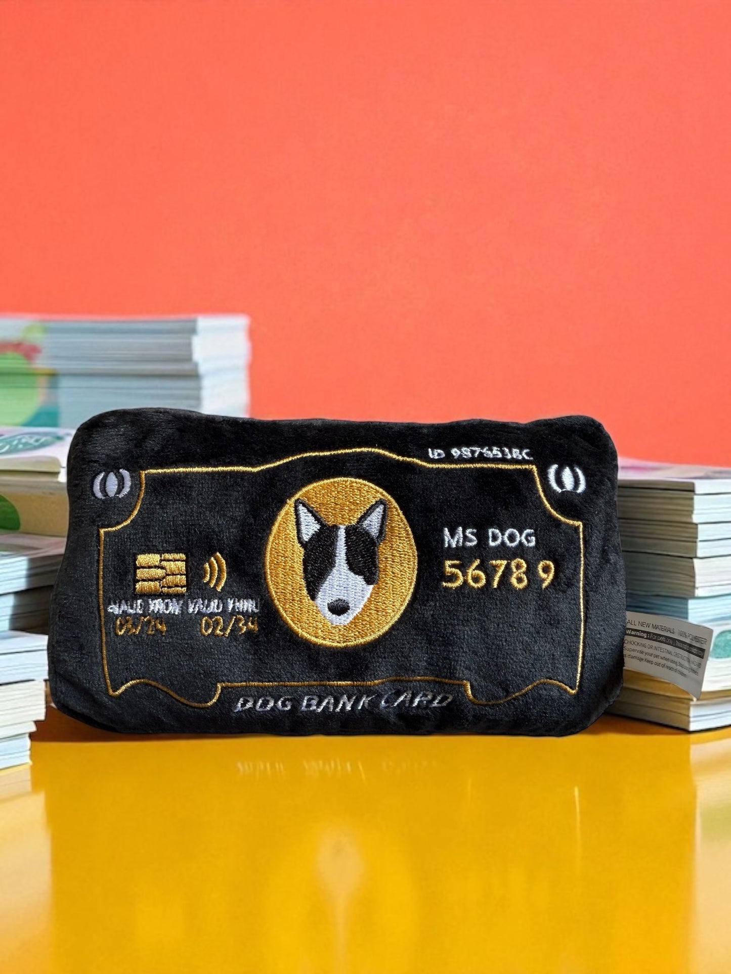 Doggie Credit Card Squeaky Plush