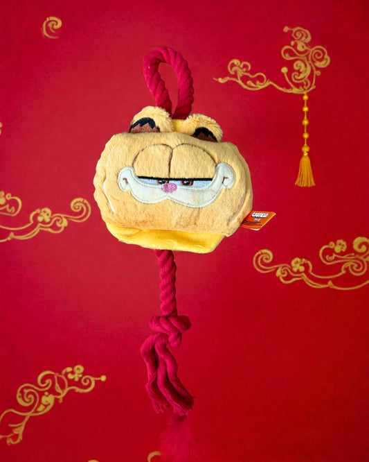 Petsville Garfield Lantern Rope Squeaky Plush