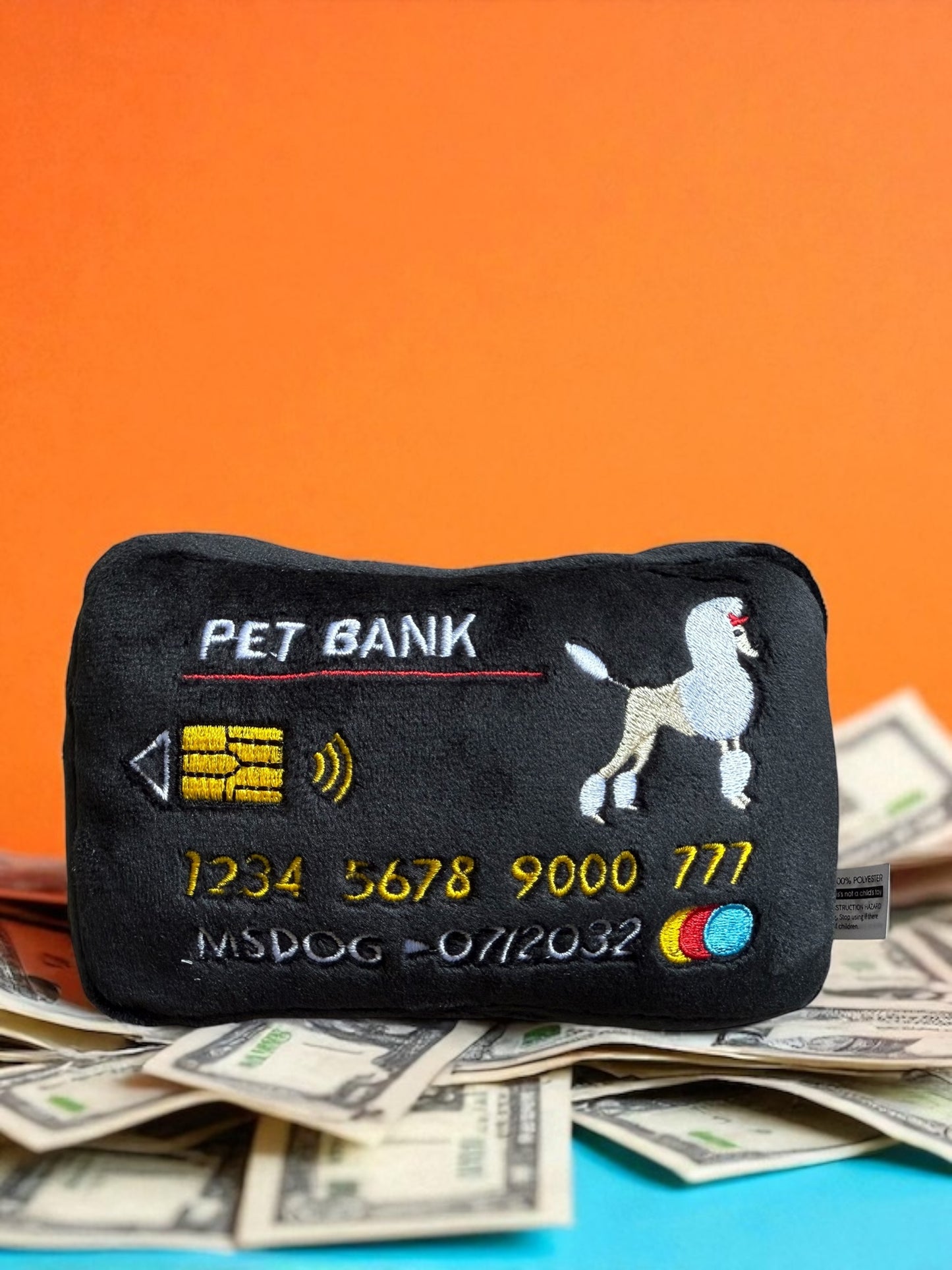 Doggie Credit Card Squeaky Plush