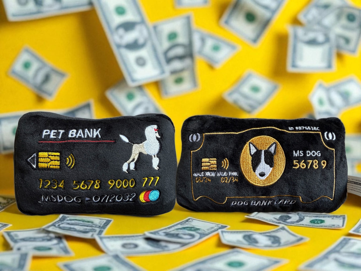 Doggie Credit Card Squeaky Plush