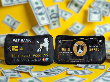 Doggie Credit Card Squeaky Plush