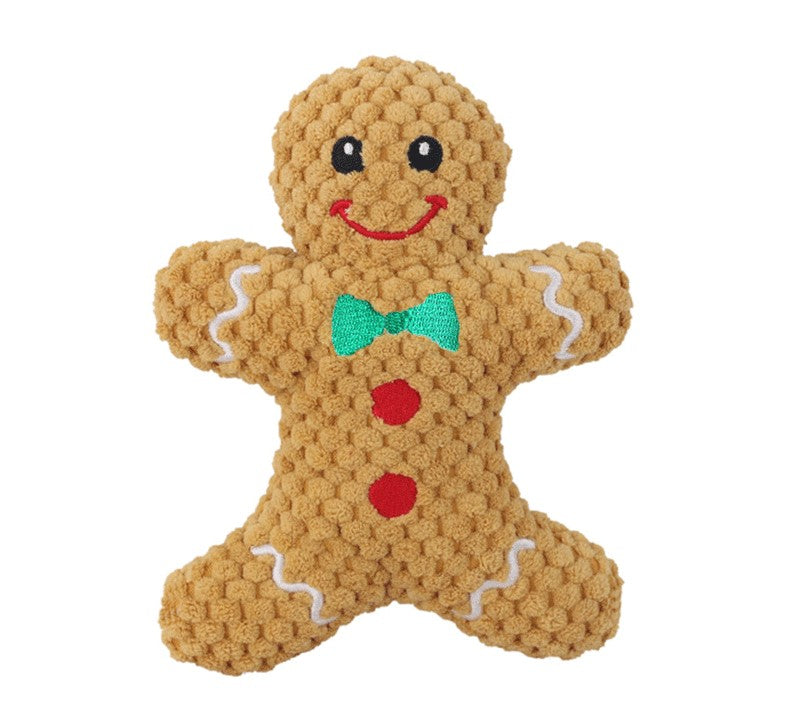 Gingerbread Man Squeaky Plush