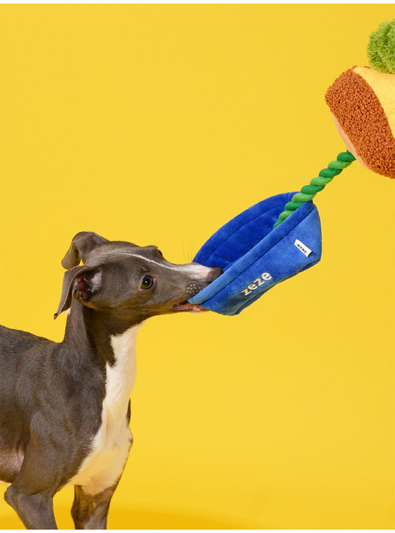 Zeze Gold Coin Bonsai Squeaky Tug Plush