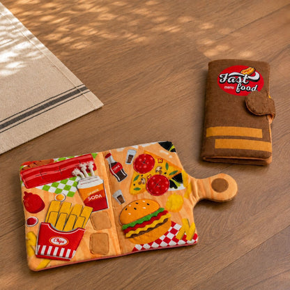Fast Food Menu Snuffle Book Toy