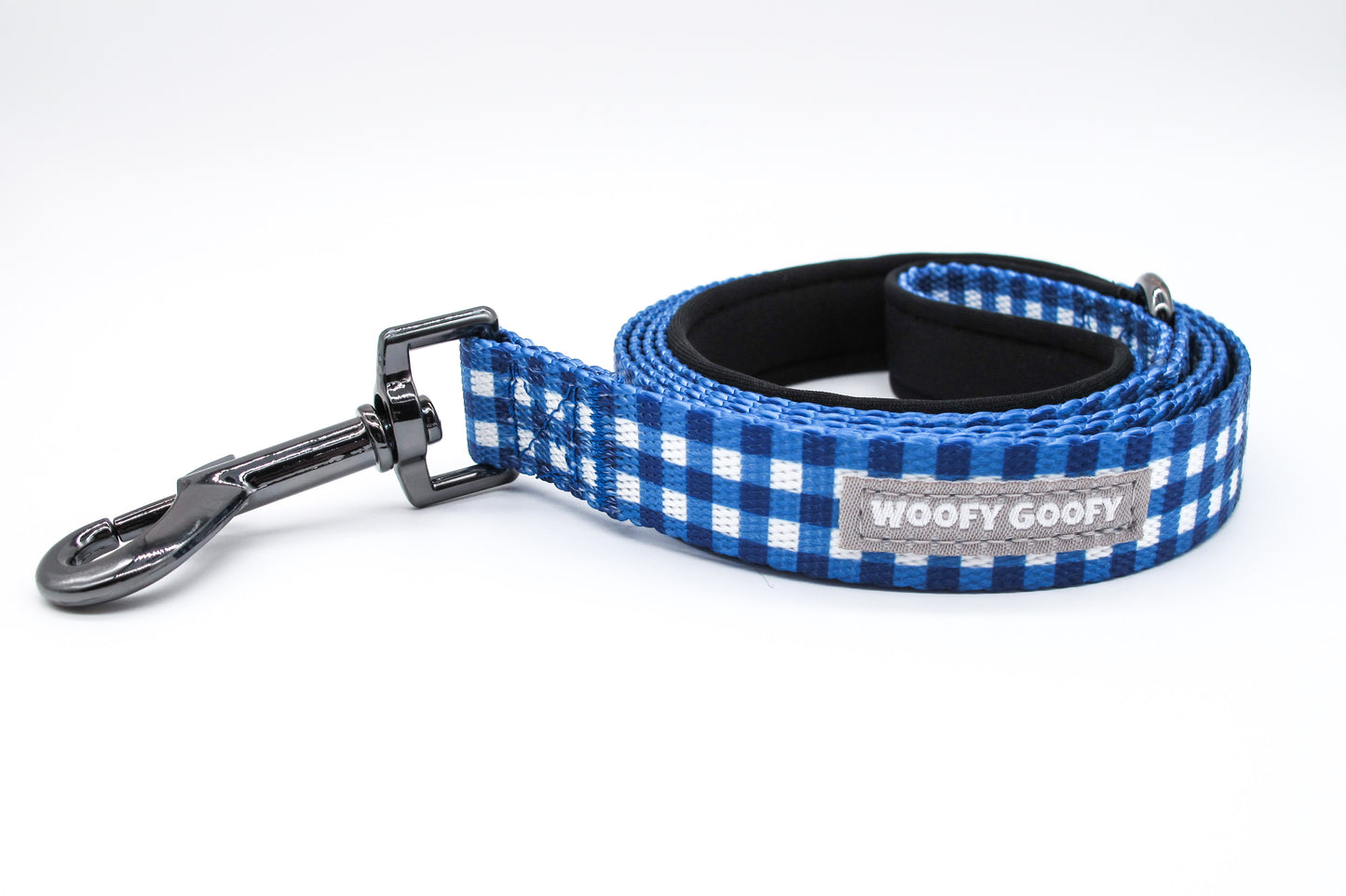 WG Label | Blue Gingham Collar + Leash Set